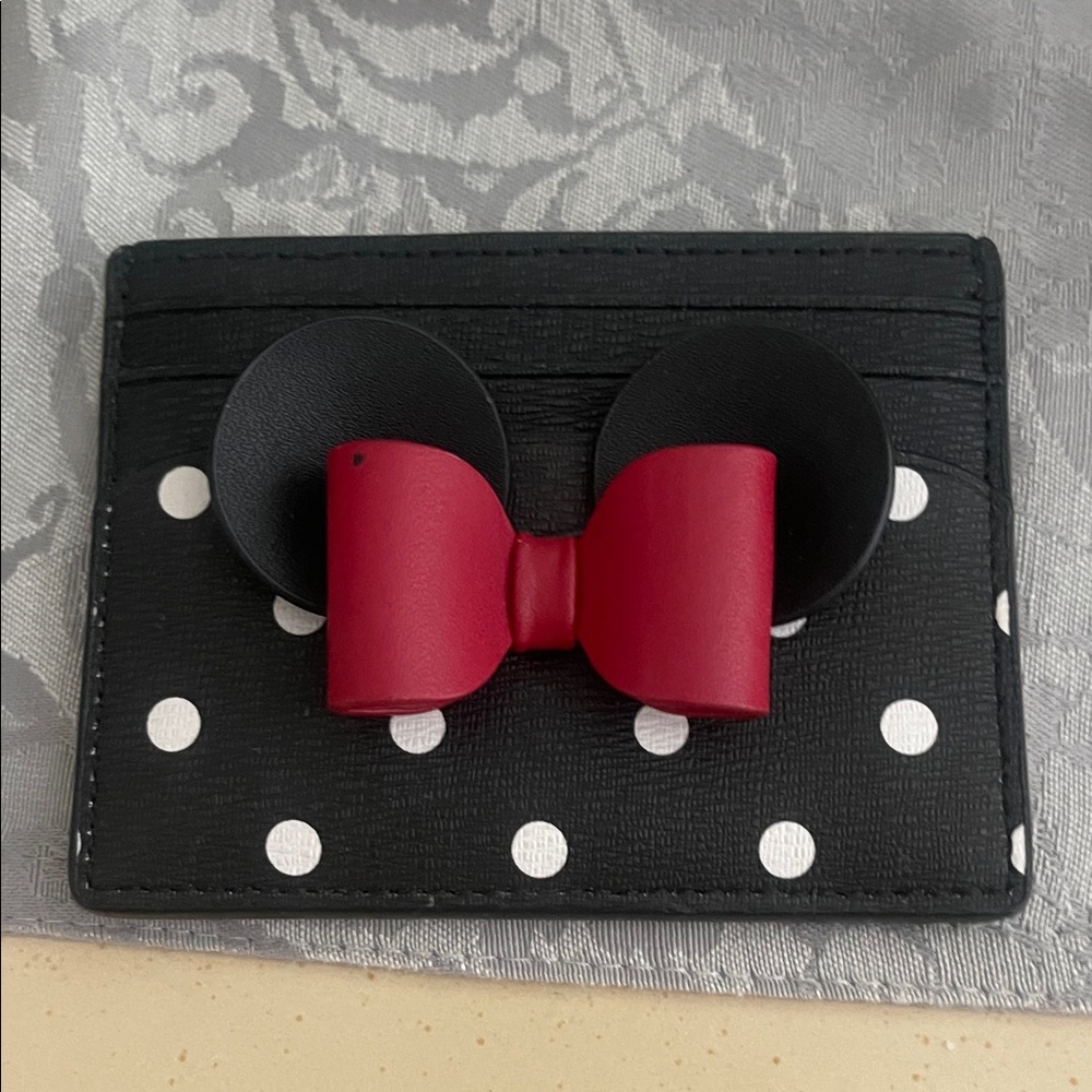 Kate Spade Disney Minnie Mouse  Card Holder with Red Bow